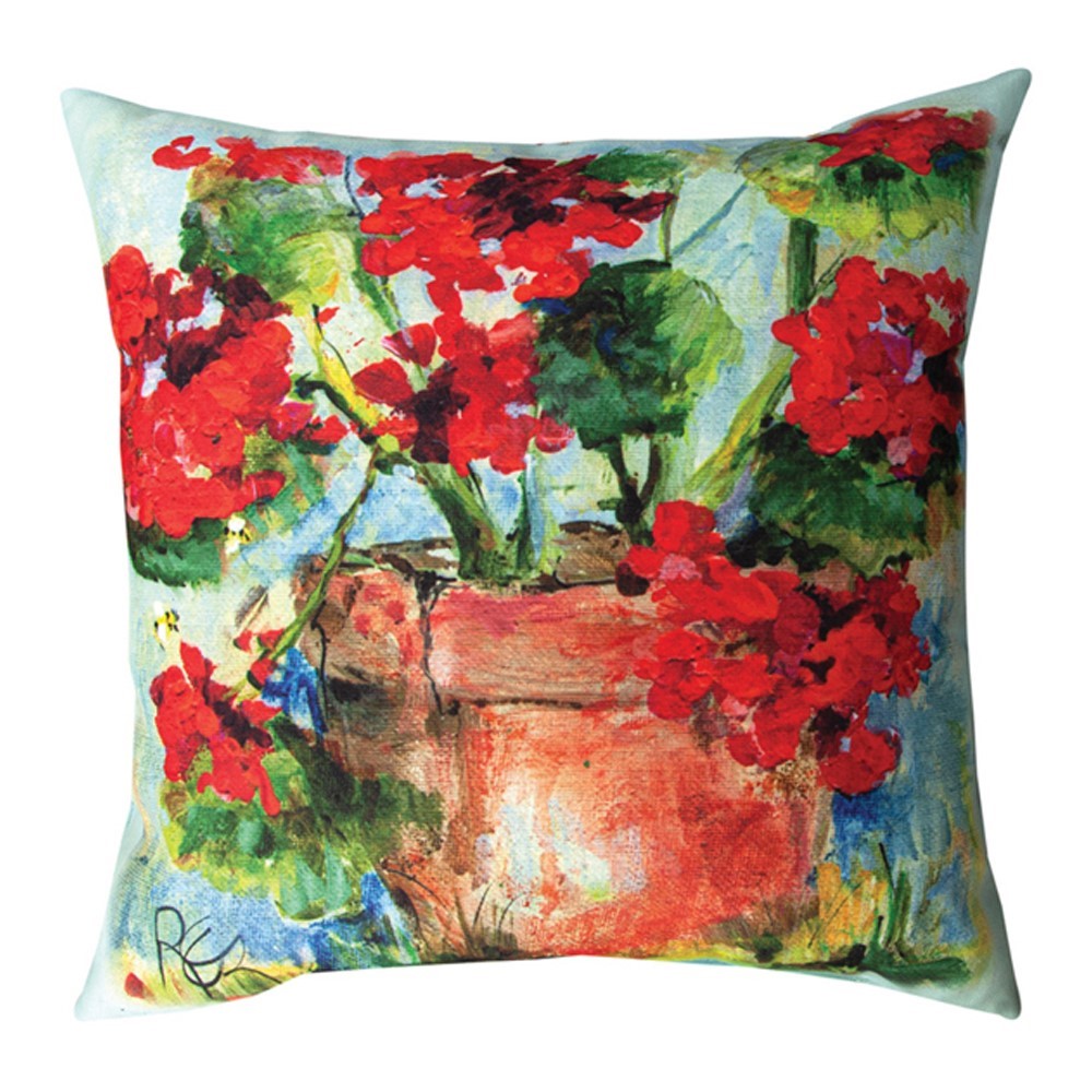 Geranium Climaweave Pillow By Rozanne Priebe