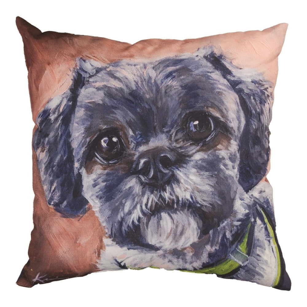 Shih Tzu Climaweave Throw Pillow 18" x 18" By Lindsay Kivi