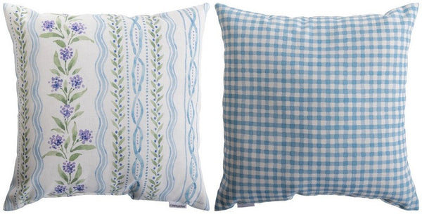 Manual Woodworkers & Weavers Whispers Of Blue Climaweave Throw Pillow 18" x 18" By Lisa Audit