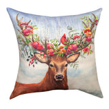 Winter Wonderland Santa Climaweave Throw Pillow 18" x 18" By Geoff Allen
