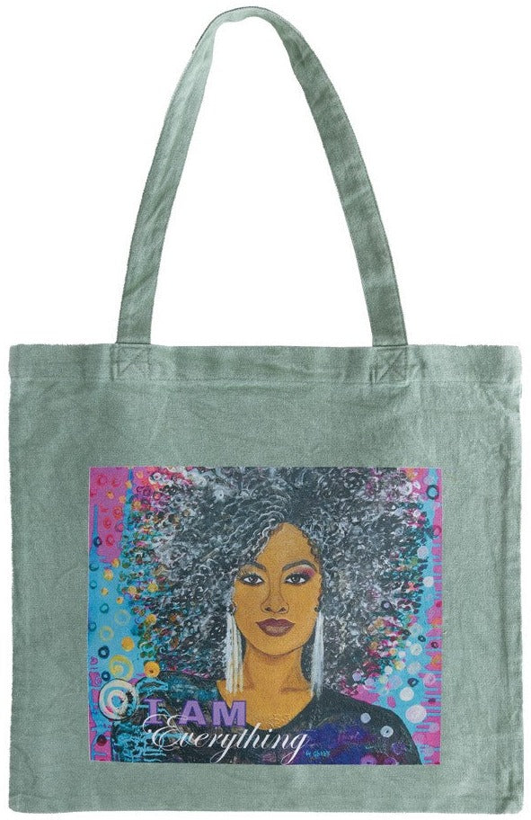 Manual Woodworkers & Weavers I Am Everything Tote Bag 18" x 18" By Sylvia "Gbaby" Cohen