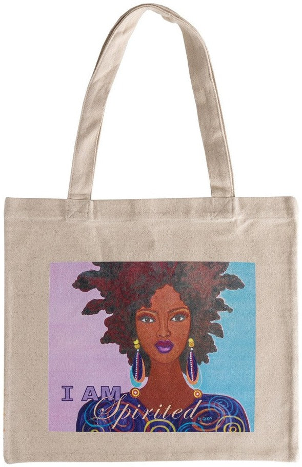 Manual Woodworkers & Weavers I Am Spirited Tote Bag 18" x 18" By Sylvia "Gbaby" Cohen