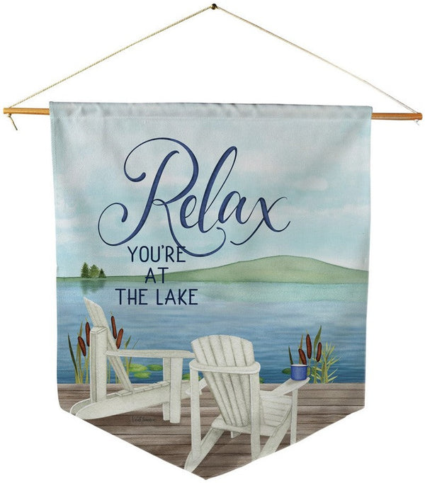 Manual Woodworkers & Weavers Lake Life Pennant 18" x 21" By Nicole Tamarin