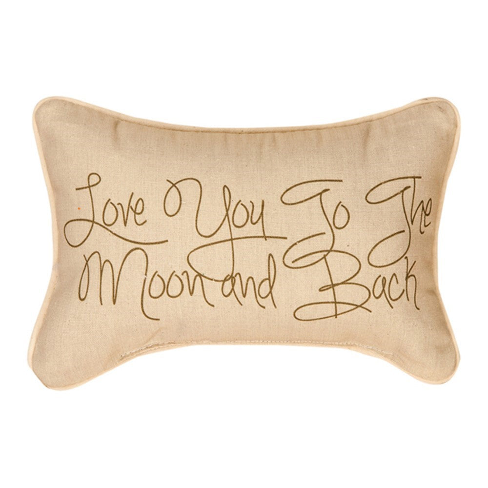 Love You To The Moon And Back Word Pillow By Manual Woodworkers & Weavers
