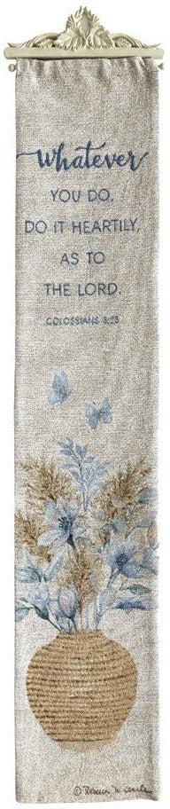 Manual Woodworkers & Weavers Whatever You Do Woven Bell Pull 9" x 41" By Rebecca Canale