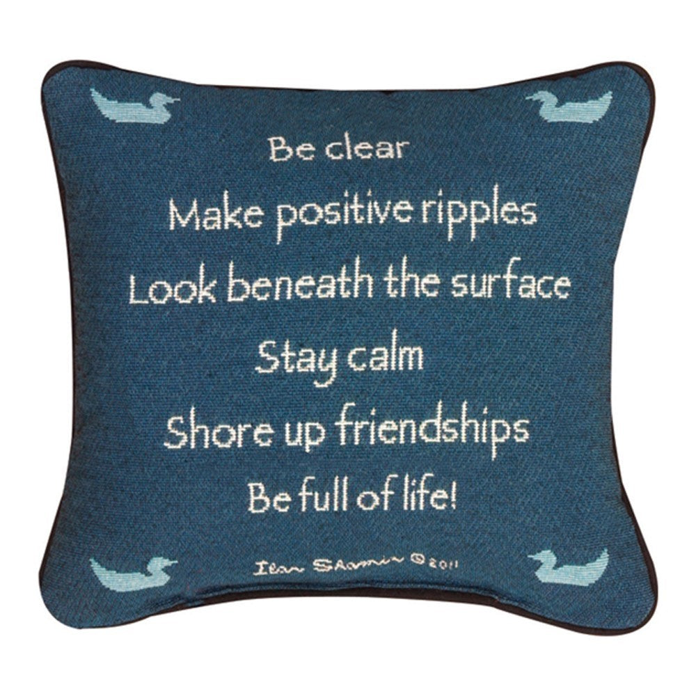 Advice From The Lake Pillow By Your True Nature