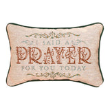 Daily Dev Today I Said A Prayer For You, Pocket Throw Pillow 12.5" x 8" By Manual Woodworkers & Weavers