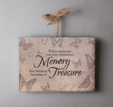 Memory Ceramic Inspirational Plaque 6" x 8" x 0.25" By Manual Woodworkers & Weavers