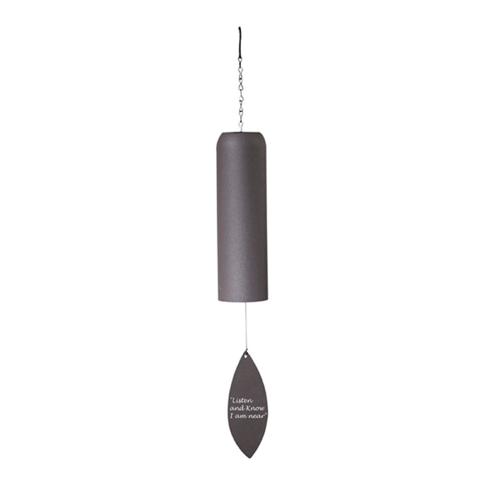 Metal Tubular Listen And Know I Am Near, Bronze 24" L By Manual Woodworkers & Weavers