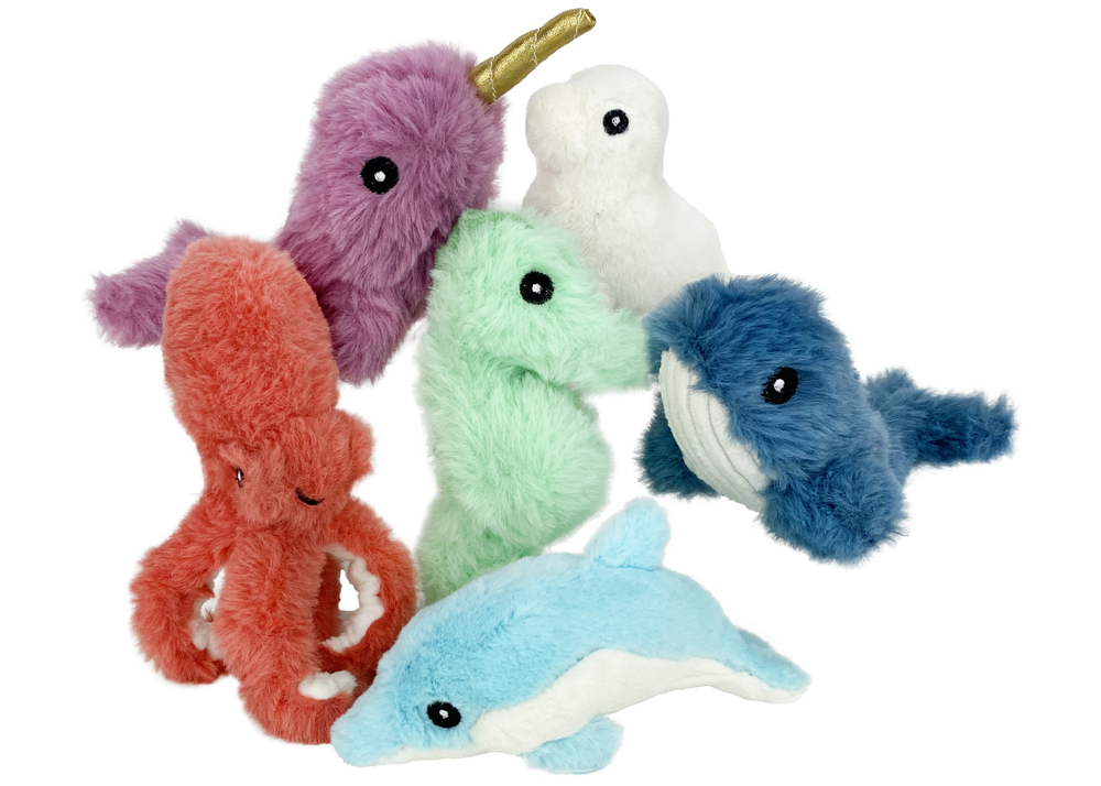 Multipet Minipet Deep Sea Cuddler Plush Dog Toy