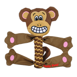 Flatheads Squeaky Plush Dog Toy - Monkey / Medium