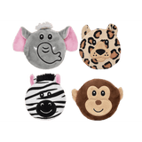 Multipet Minipet Subwoofers Safari Plush Dog Toy - 3.5"