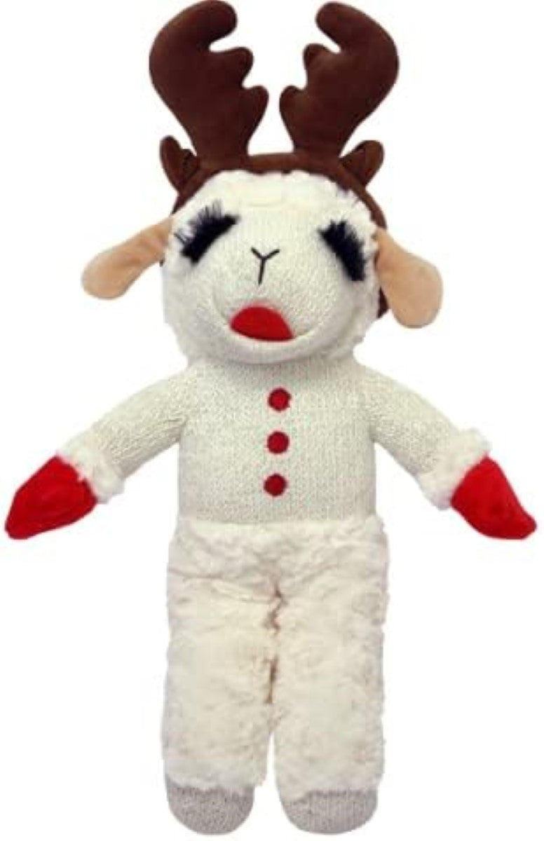 Multipet Holiday Lamb Chop Standing With Antlers 13