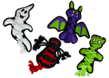 Multipet Halloween Cross-Ropes Plush Dog Toy 4-Pack
