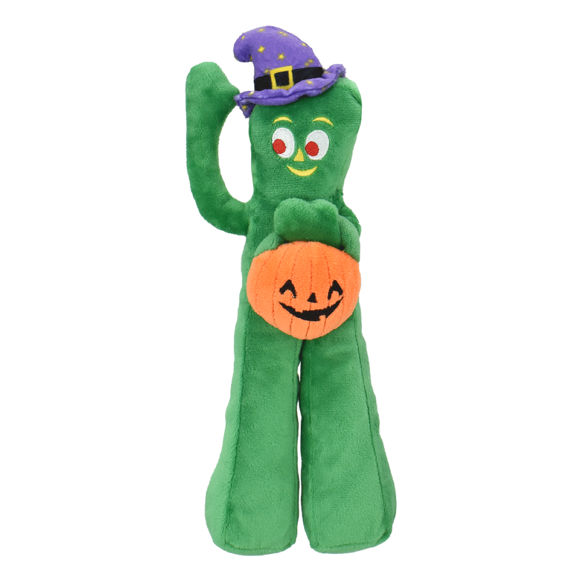 Multipet Halloween Gumby With Hat and Pumpkin Plush Dog Toy 10
