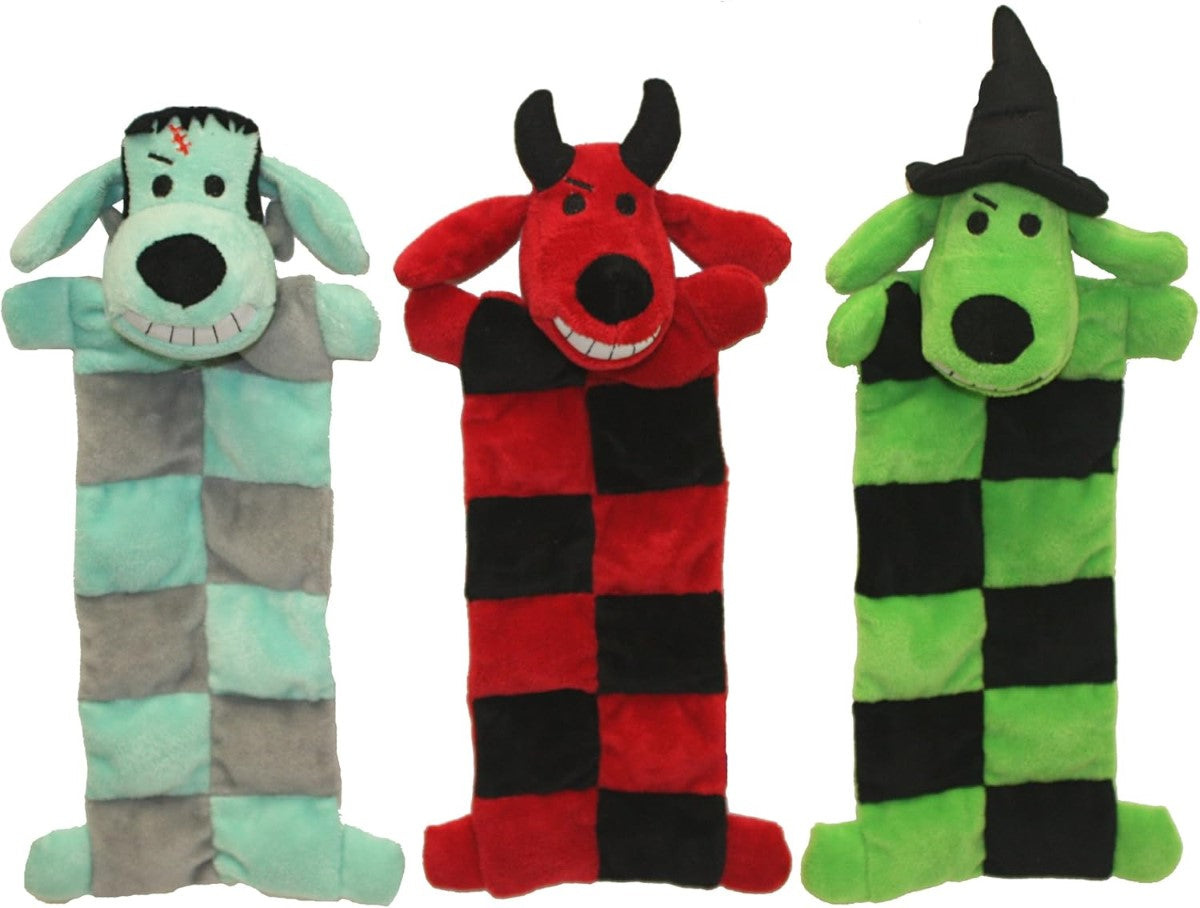 Multipet Halloween Loofa Squeaker Mat Plush Dog Toy 12