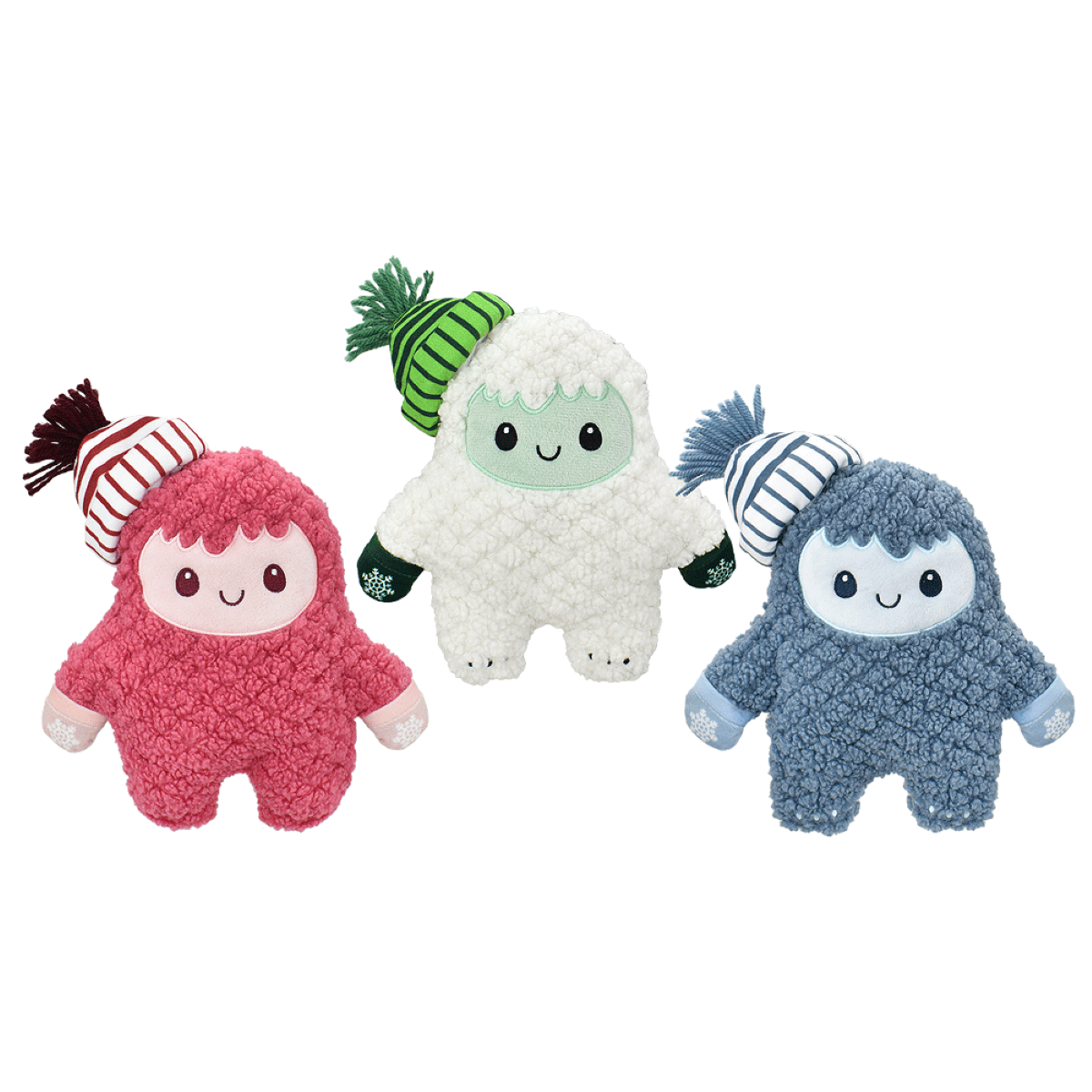 Multipet Holiday Fleece Yeti Plush Dog Toy, 8