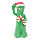 Multipet Holiday Gumby With Santa Hat and Candy Cane Plush Dog Toy 10"