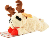 Multipet Holiday Lamb Chop With Antlers Plush Dog Toy (2 Sizes Available)