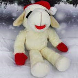 Multipet Holiday Lamb Chop With Santa Hat Plush Dog Toy (2 Sizes Available)