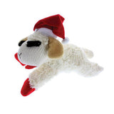 Multipet Holiday Lamb Chop With Santa Hat Plush Dog Toy (2 Sizes Available)