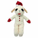 Multipet Holiday Lamb Chop With Santa Hat Plush Dog Toy (2 Sizes Available)