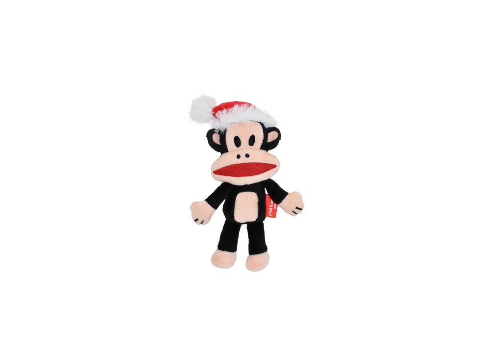 Multipet Holiday Paul Frank Julius With Santa Hat Plush Dog Toy (Multiple sizes available)