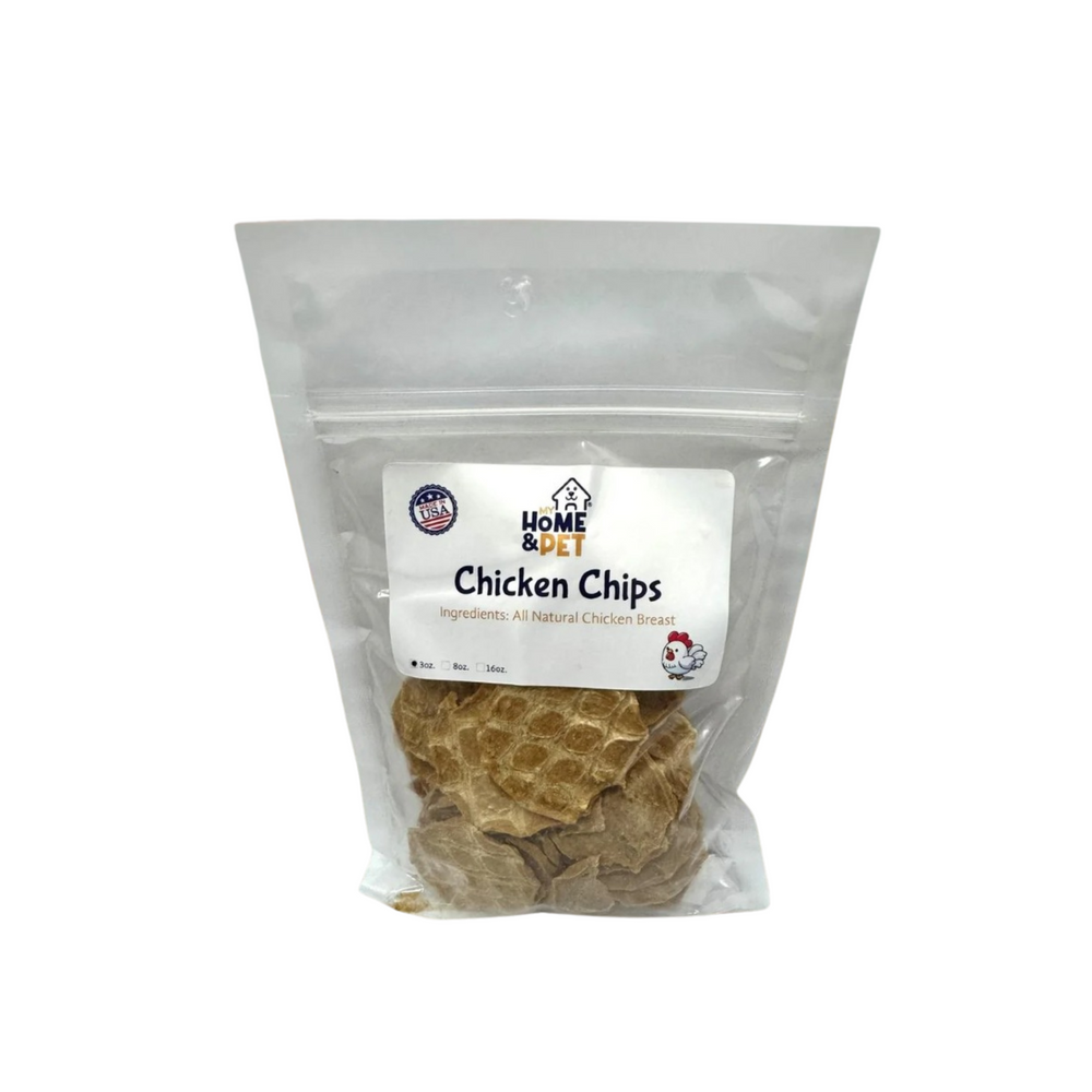 My Home & Pet Chicken Chips – All Natural Dog Treats, High Protein, Made in USA