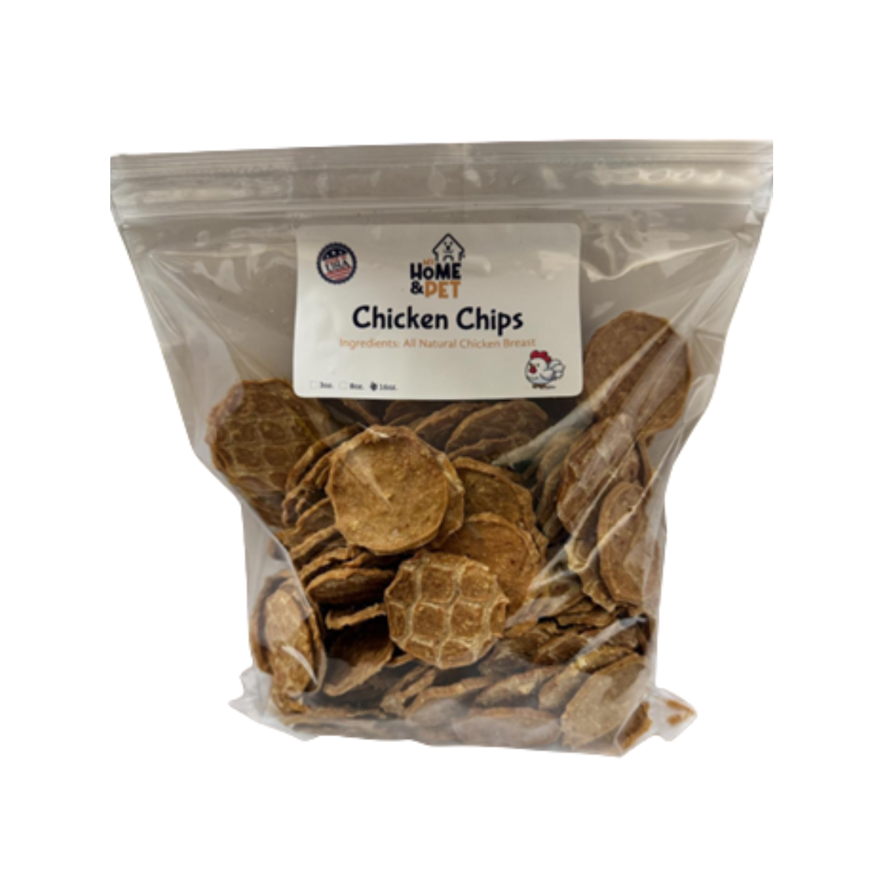 My Home & Pet Chicken Chips – All Natural Dog Treats, High Protein, Made in USA