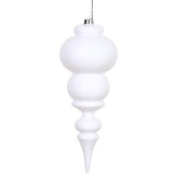 Vickerman 14" Finial Christmas Ornament, White, Matte
