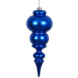 Vickerman 14" Finial Christmas Ornament, Blue, Matte