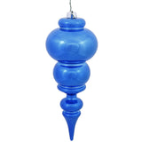 Vickerman 14" Finial Christmas Ornament, Blue, Shiny