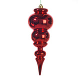 Vickerman 14" Finial Christmas Ornament, Red, Shiny