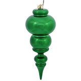 Vickerman 14" Finial Christmas Ornament, Green, Shiny