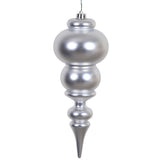 Vickerman 14" Finial Christmas Ornament, Silver, Matte