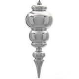 Vickerman 14" Finial Christmas Ornament, Silver, Shiny