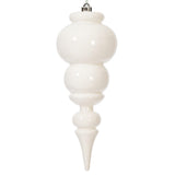 Vickerman 14" Finial Christmas Ornament, White, Shiny