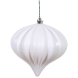Vickerman 5.7" Onion Christmas Ornament UV, White, Matte