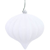 Vickerman 5.7" Onion Christmas Ornament UV, White, Shiny