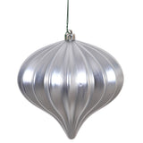 Vickerman 5.7" Onion Christmas Ornament UV, Silver, Matte