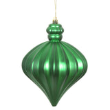 Vickerman 6" Matte Onion Drop Christmas Ornament, Green