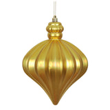 Vickerman 6" Matte Onion Drop Christmas Ornament, Gold
