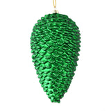 Vickerman Matte Glitter Pinecone Christmas Ornament, 7", Green