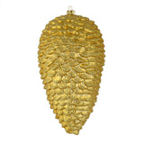 Vickerman Matte Glitter Pinecone Christmas Ornament, 7", Gold