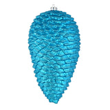 Vickerman Matte Glitter Pinecone Christmas Ornament, 7", Turquoise