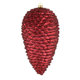 Vickerman Matte Glitter Pinecone Christmas Ornament, 7", Wine