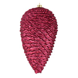 Vickerman Matte Glitter Pinecone Christmas Ornament, 7", Berry Red