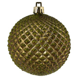 Vickerman Durian Glitter Ball Ornament, 2.75", Olive