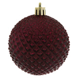 Vickerman Durian Glitter Ball Ornament, 2.75", Wine