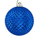 Vickerman Durian Glitter Ball Ornament, 2.75", Blue